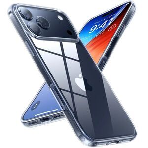 TORRAS Crystal Clear Anti-Yellowing Slim Transparent Soft iPhone 17 Pro Max Case